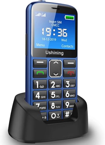 uleway 4G Big Button Mobile Phone for Elderly Easy to Use Basic Mobile Phone SIM Free Unlocked Senior Phone (Blue)
