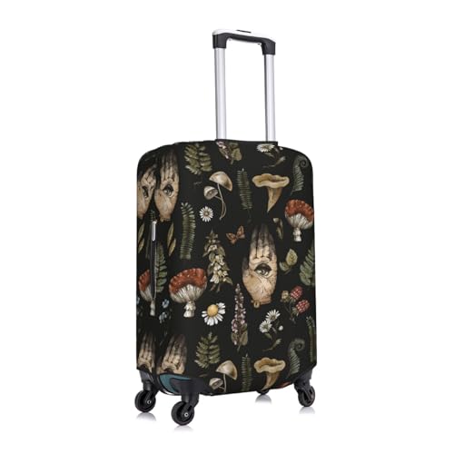 Elastic Travel Luggage Cover Printed Mushroom Plants Witch Hand Double-Sided Suitcase Protector Bag,Dust-Proof Anti-Scratch Washable Baggage Covers For Kid Adult,X-Large3