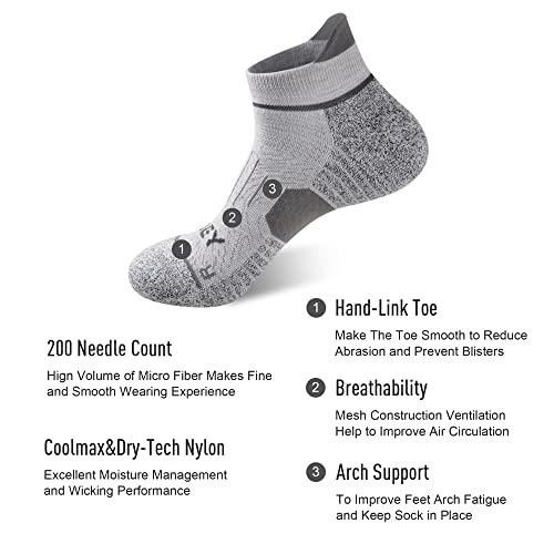 ECOEY Light Weight Merino Wool Athletic Running Socks for Men and Women 4 Pairs2