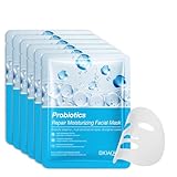 6 Pezzi Maschera Viso Idratante, Maschera Probiotica, con Acido Ialuronico, Probiotici, Glicerina, maschera da Riparazione, Maschere Viso in Tessuto, per Azione Idratante