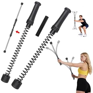 Battle Ropes for Home Gym | Weighted Ropeless Battle Ropes, Portable Arm Exerciser Rope for Strength Building for Women Men Gym Home Office Exercise (black)
