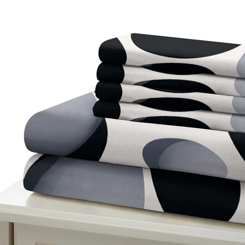 Housse de couette 3D avec fermeture éclair parure de lit microfibre double géométrie - 7