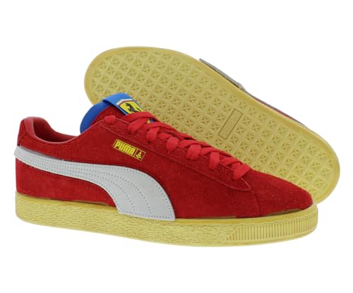 PUMA Mens Scuderia Ferrari Suede X Jv Lace Up Sneakers Shoes Casual - Red2