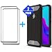 Produktbild EROYA für Xiaomi Mi 9T Pro Hülle,Stylisch Trend Rugged TPU/PC Dual Layer Outdoor Schutzhülle Schutzhülle Robust Handyhülle Bumper mit 2 Displayschutzfolie Hülle für Xiaomi Mi 9T Pro-Schwarz