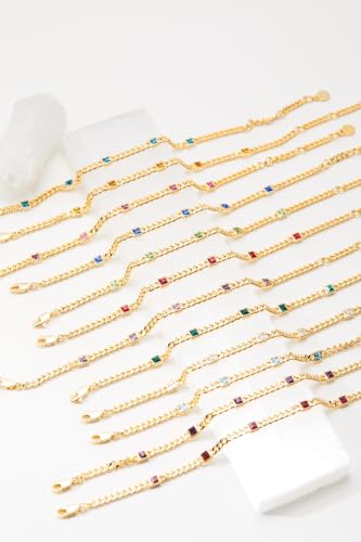 Image of Alex and Ani September Birthstone Sapphire Curb Chain Bracelet