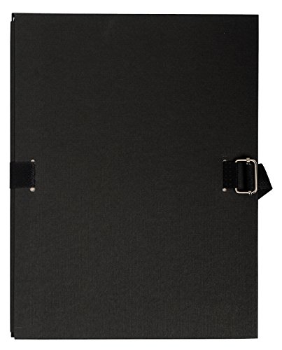 Preisvergleich Produktbild Exacompta 721E Dokumentenmappe (Dehnbarer Faltenrücken, kaschierter Karton, gefärbter stoffeinband, Format DIN A4) 1 Stück schwarz