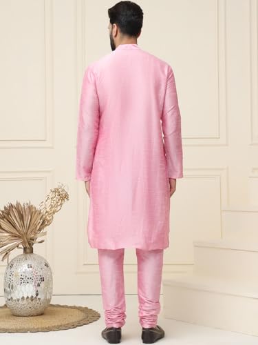 Image of SOJANYA Men's Dupion Silk Solid (Since 1958 Kurta Set & Churidaar Pyjama