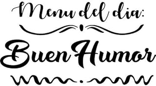 CrisPhy® Frase Vinilo "Menu del dia buen humor" Vinilos decorativos, Pegatina frases motivadoras para pared. Pegatinas par...