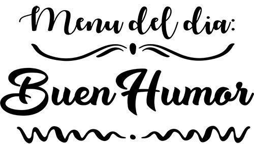 CrisPhy® Frase Vinyle « Menu du jour bonne humeur » Vinyles décoratifs, sticker phrases motivantes pour mur Autocollants pour décorer les chambres. Vinyles décoratifs phrases.