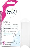 Veet Face Easy Grip Precision Wax Strips for Sensitive Skin, 20 Wax Strips, 4 Perfect Finish Wipes