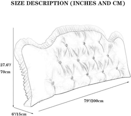 Cale de lecture de coin oreiller de tête lit 200cm camel - 7