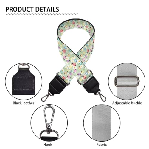 Image of Adjustable Purse Strap for Women, Crossbody Wide Handbag Strap Replacement, Sturdy Bag Strap with Silver Hardware