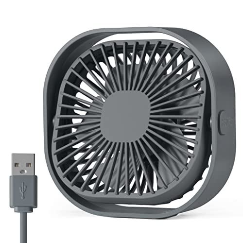 benpen USB Tischventilator Leise Klein,360° Mini Ventilator Grow,Small Table Fan Mit 3 Stufe,BüRo Ventilator,keiner USB Lüfter pflanzen ventilator Schreibtisch Schlafzimmer Zuhause im Freien PC