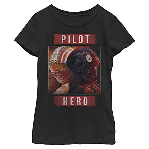 Star Wars t-shirt Squadrons noir M fille pour les journées de jeux et sorties décontractées