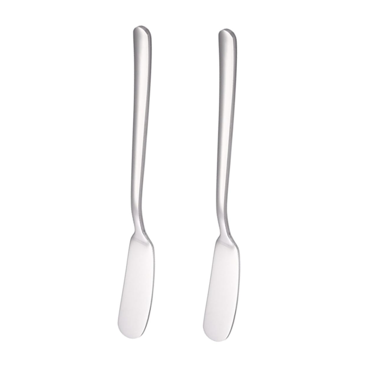 MOLUCKFU 2pcs 304 Stainless Steel Butter Spreader Knives Sharp Blade Easy to Clean Versatile for Cheese Butter and Jam