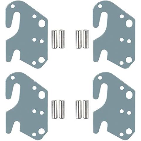 CAFORO Universal Wood Bed Rail Hook Plates for Beds Frame Bracket Headboard Footboard Replacement Wooden Bed Parts or New Bed Constructions - Set of 4 Cover