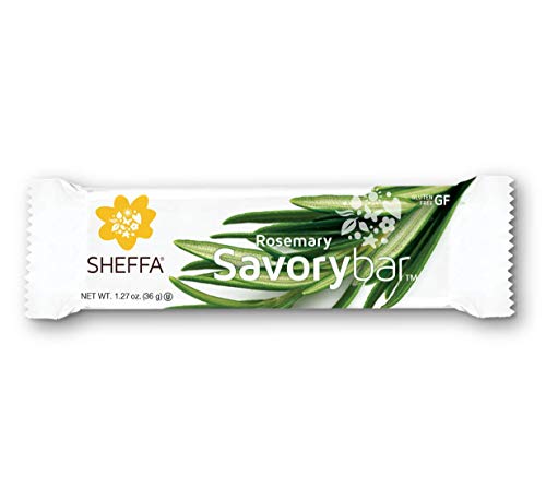 Sheffa Savory bar Rosemary Seasoning 1.27 Oz (12 Pack) Sugar Free, Low Sodium, Kosher, Vegan Kind Healthy Crunchy Snack Bars for Weight Watchers, Keto, Natural Protien Energy, Breakfast Lunch Bread