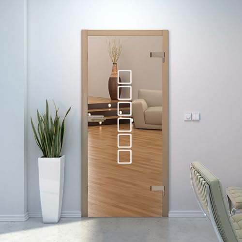 Glastür Aufkleber Tattoo Folie Glasdekor Fensterfolie Sichtschutz Wohnzimmer, Bad, Küche oder für alle Glasflächen Sichtschutzfolie für Türen GDT001 118 cm x 17,5 cm