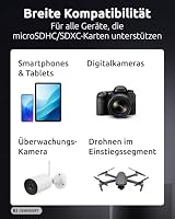 Intenso Premium 5x 64GB MicroSDXC Speicherkarte Class 10 UHS-I | Set aus 5 Micro SD Karten mit SD-Adapter, 90 MB/s Lesegeschwindigkeit, ideal für Smartphone, Kamera und Tablet. – Ansicht 5