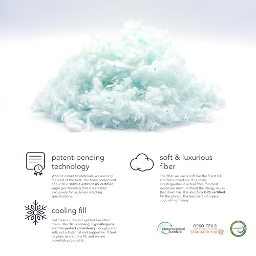 Image of Honeydew Essence Side Pillow- The Ultimate Luxury Neck Pillow- Fully Adjustable Support for Neck Pain Relief- Made in USA- Enhanced, Hypoallergenic Patented Cooling Pillow Fill - Queen (Pack of 1)