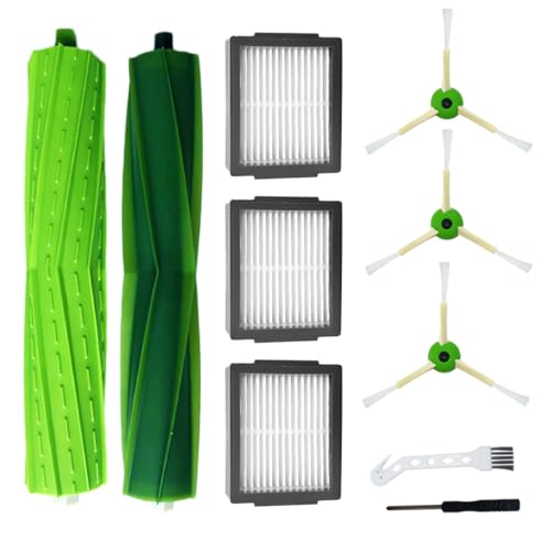HASTHIP® Compatible with iRobot Roomba i Series, 10Pcs Replacement Parts for iRobot Roomba i Series, Including Multi-Surface Rubber Brush, Edge-Sweeping Brushes, Filters, Cleaning Brush, Screwdriver