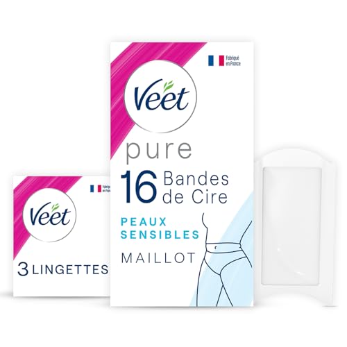 Bandes de cire froide maillot VEET PURE pour une routine vacances tranquille