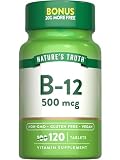 Nature's Truth B12 Vitamin | 500 mcg | 120 Tablets | Vegan, Non-GMO & Gluten Free Supplement