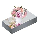 JAMBALAY 12"×5" Mirror Centerpieces for Tables, Set of 12 Glass Mirror Table Centerpieces, Rectangular Glass Mirror Trays, Mirror Candle Plates for Wedding Decorations and Party