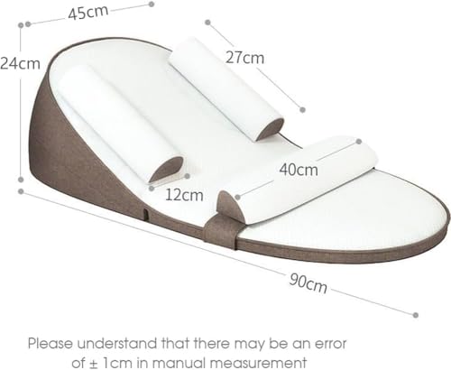 كرسي استرخاء للاطفال - عش نوم للاطفال قابل للتعديل من 0-30 درجة ووسادة مضادة للارتجاع | سرير سفر لحديثي الولادة والرضع | يخفف القيء والحليب | قماش قابل للغسل وجيد التهوية (بني)