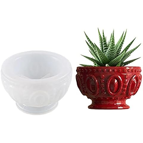 Anktily Silicone Concrete Flower Pots Molds Cover