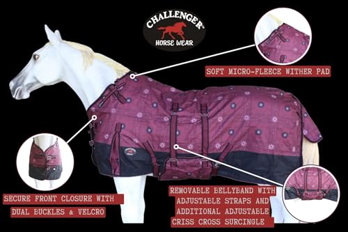 Image of Challenger 1200D Turnout Waterproof Rain Horse Sheet Light Winter Blanket 396B