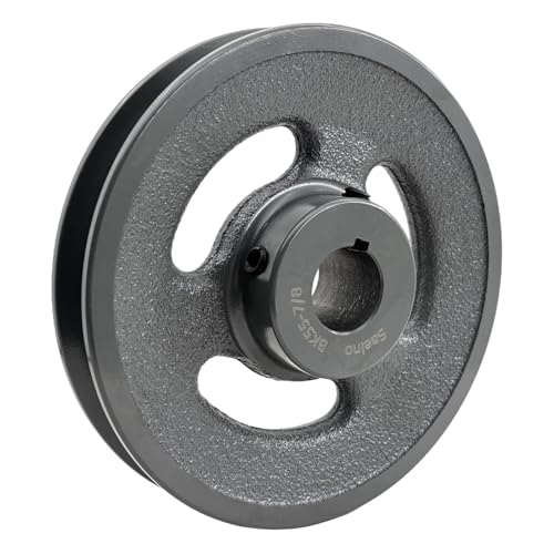 Saelno BK55-7/8 Single Groove Sheaves,v Belt Pulley 7/8 inch bore 5.25