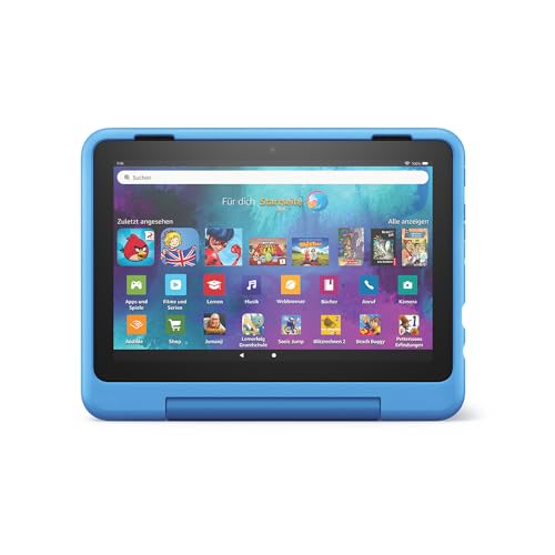Fire HD 8 Kids Pro-Tablet, 8-Zoll-HD-Display, für Kinder von 6 bis 12 Jahren, 13 Stunden Akkulaufzeit, kindgerechte Hülle, 32 GB (2022), Cyber-Welt-Design