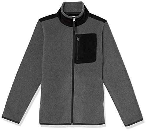 Amazon Essentials Boys and Toddlers' Polar Fleece Full-Zip Mock Jacket