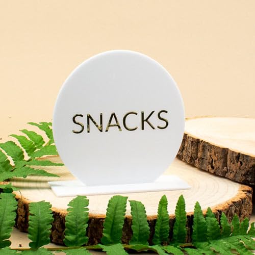 Partyrama.co.uk Multicolour Custom Snacks Food Acrylic Table Sign