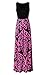 Zattcas Womens Summer Contrast Sleeveless Tank Top Floral Print Maxi Dress