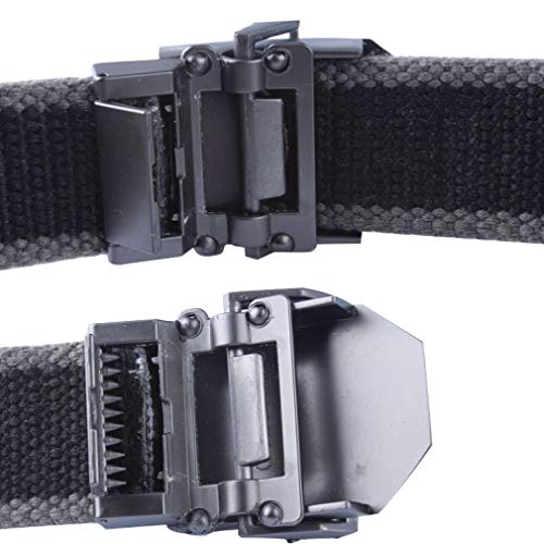 LKMY Mens Belt Nylon Canvas Breathable Military Tactical Men Waist Belt Snake Cobra Buckle with Jeans Strap Casual (black)3