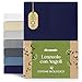 Dreamzie Fitted Sheet 80 x 160 cm, Jersey 100% Organic Cotton, Mattress Height up to 12 cm, Hypoallergenic, Oeko-Tex Dark Blue