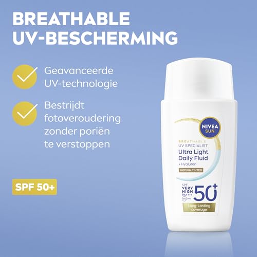 Nivea Sun Gezicht Light Daily Fluid SPF50+ Medium 40 ml - View 4