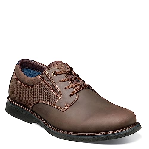 Nunn Bush Men's Otto Plain Toe Oxford Leather Lace Up with Lightweight Sole2