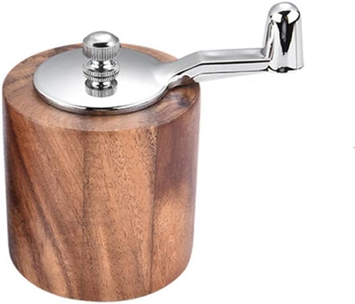 Pepper Grinder Salt Shaker Pepper Mill Salt Bottle Wood Body with Adjustable Grinder Kitchen Cooking Tool(E)