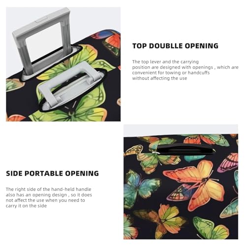 Travel Luggage Cover for Suitcase Elastic Suitcase Protector Colorful butterfly pattern Suitcase Covers Washable Suitcase Protective Cover Dust-proof Luggage Covers Fit 18-32 Inch Luggage4
