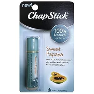 ChapStick 100% Natural Lip Butter Sweet Papaya 0.15 oz (Pack of 6)
