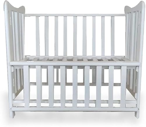 Beech Wood Baby Bed 3 Levels - White Up to 5 Years
