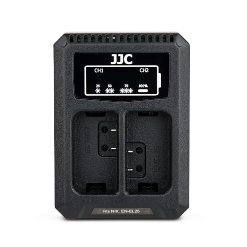 Image of JJC EN-EL25 Battery Charger Dual Slot for Nikon Z50 II Z50 Z30 Zfc Cameras