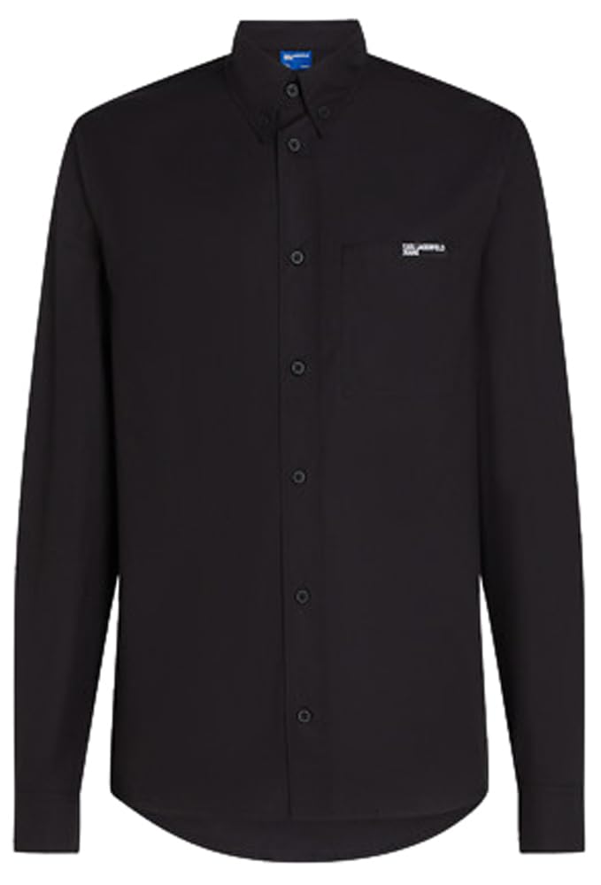 KARL LAGERFELD JEANS, Men's, Poplin Shirt, Regular Fit, Black, XL