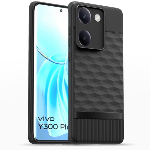 Image of Outlouders Bumper Case for Vivo Y300 Plus 5G | Full Camera Protection | TPU Soft Flexible Shockproof Back Cover (Black)