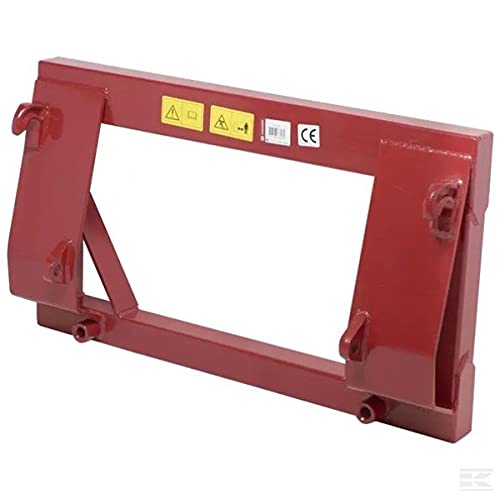 Kramp Ballentransportgabel mit 1100mm Frontladerzinken, Rot, 2 Zinken, 700kg Tragfähigkeit, Euroaufnahme FT2050