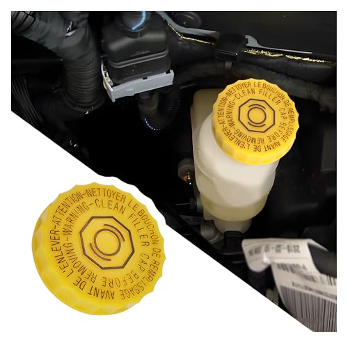 Brake Fluid Cap Replacement OEM#4683656AB Brake Master Cylinder Cap Compatible with Chrysler Sebring Dodge Ram 1500 2500 3500 Jeep Wrangler JK Standard Brake Reservoir Cap
