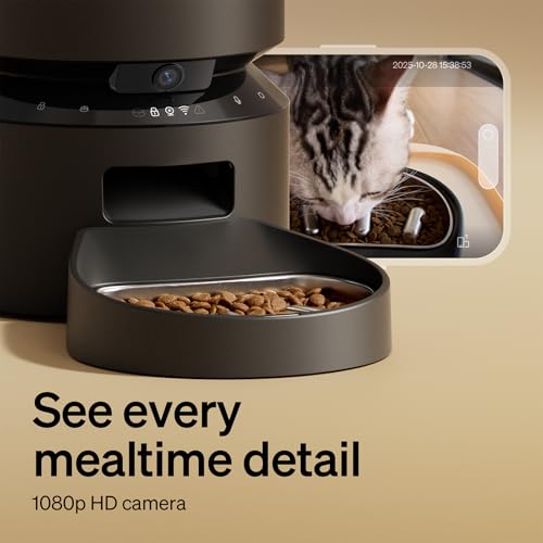 PETLIBRO Automatic Dog Feeder with Camera, Auto Cat Food Dispenser Slow Feeders Dogs Bowl, 1080P HD Video with Night Vision, 5G WiFi with 2-Way Audio, Stainless Steel Slow Food Tray for Small Dogs - Image 3